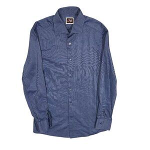 Pal Zileri LAB Dress Shirt Oxford Long Sleeve Button Up Cotton Blue 14 1/2 XSw f